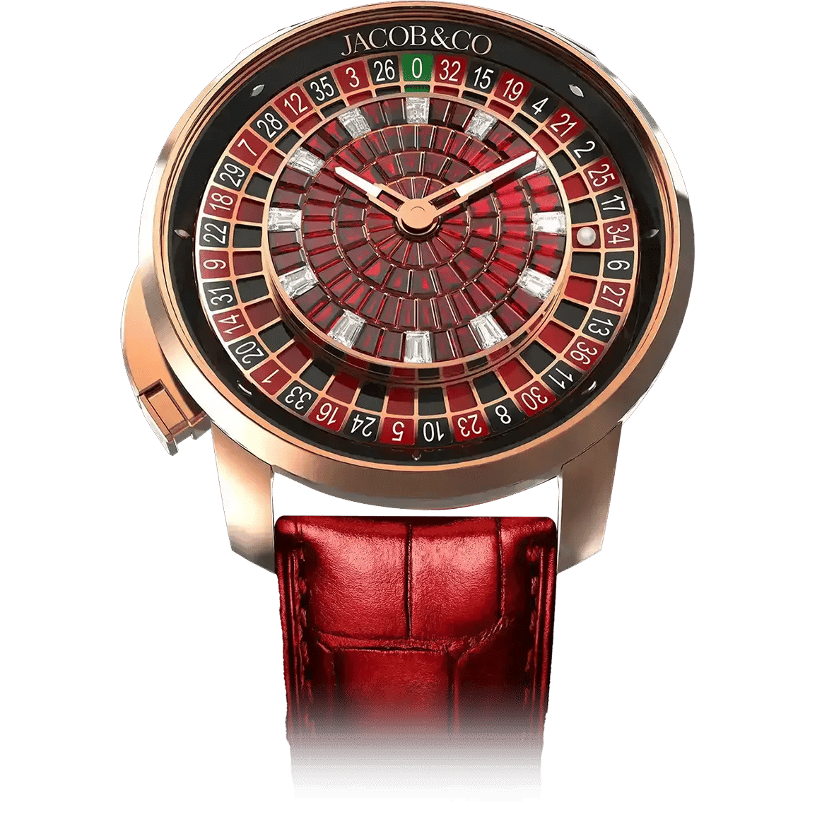 Jacob & Co. Casino Tourbillon Rubies (Rose Gold Rubies Baguette)