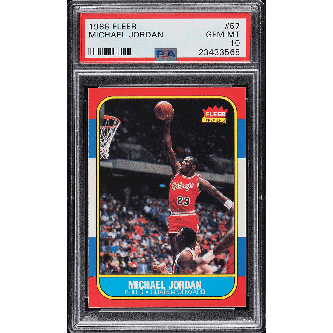 1986 Fleer Basketball Michael Jordan ROOKIE #57 PSA 10 GEM MINT