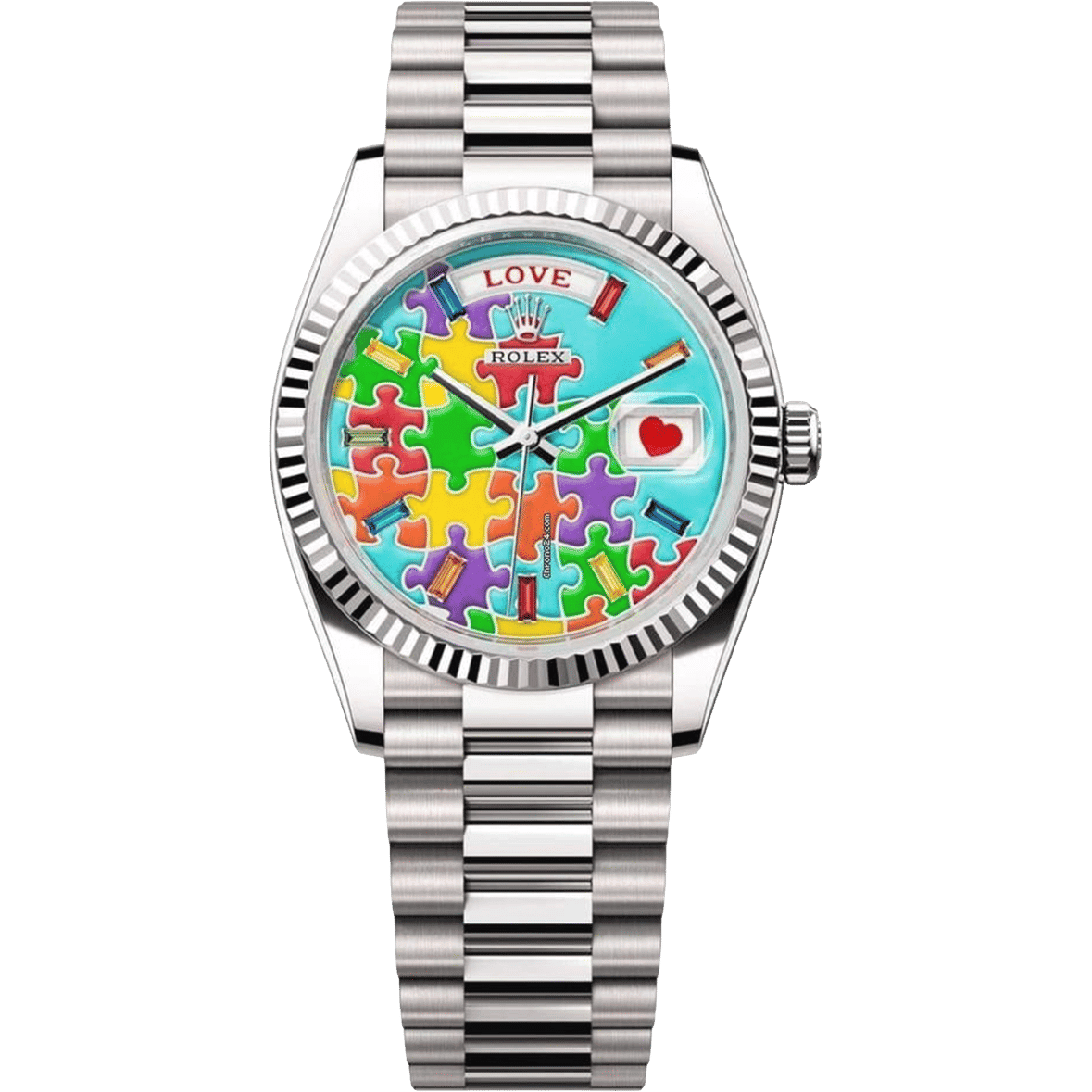 Rolex Day-Date Puzzle Dial Special Edition White Gold 36mm